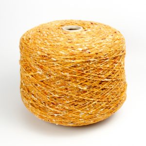Włóczka tweed LANA SETA żółty, 100 g