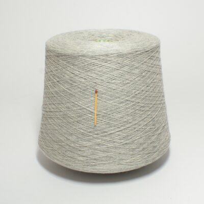 Włóczka kaszmir 100% NEWCASHMER jasno-szary melanż, 50 g