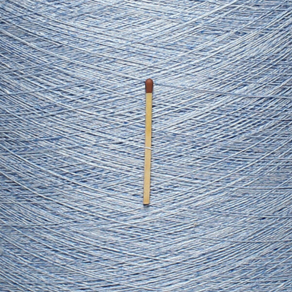 Włóczka len z bawełną FUJI błękitny melanż, 100 g