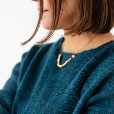 Sweter z moheru nr.2 CHIC morski