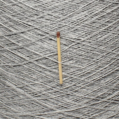 Włóczka bawełna z kaszmirem CHECASHMERE szary, 100 g