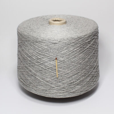 Włóczka bawełna z kaszmirem CHECASHMERE szary, 100 g