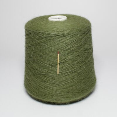 Włóczka angora 80% SPIKY zielony, 50 g