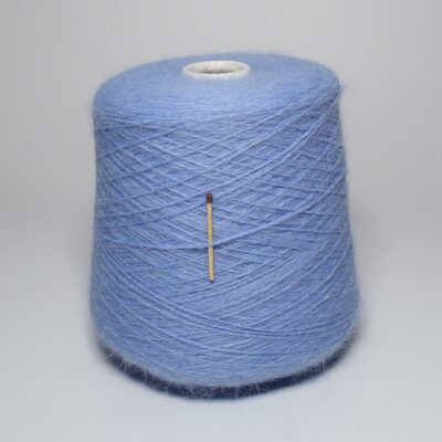 Włóczka angora 80% SPIKY niebieski, 50 g