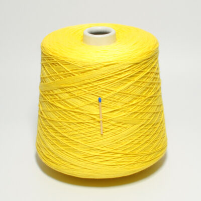 Włóczka bawełna 100% FETTUCCIA żółta, 100 g