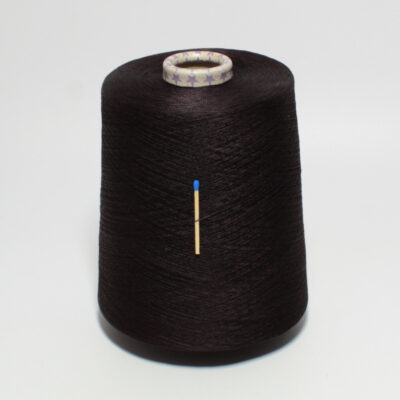 Włóczka jedwab 100% SETA SCHAP ciemny brąz, 100 g