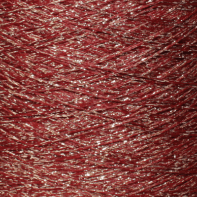 Włóczka STARLET LUX czerwony ze złotem, 100 g