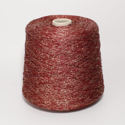 Włóczka STARLET LUX czerwony ze złotem, 100 g