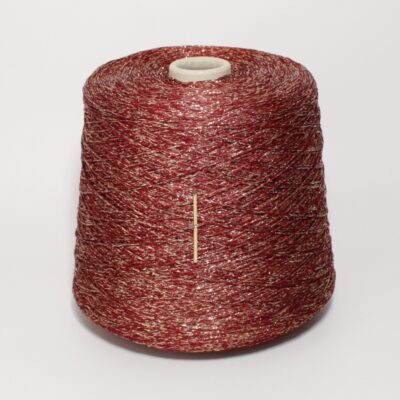 Włóczka STARLET LUX czerwony ze złotem, 100 g