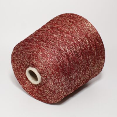 Włóczka STARLET LUX czerwony ze złotem, 100 g